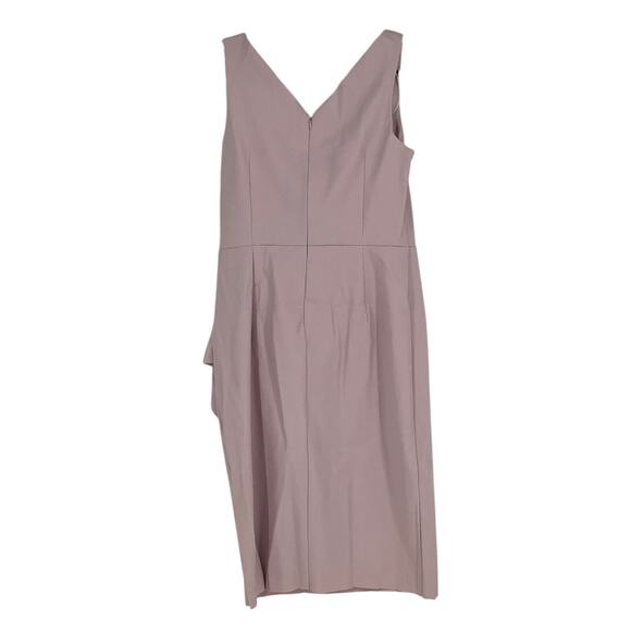 Alex Evenings Womens 10 Blush Cocktail Dress V Neck Ruched Embellished OS15-7 - Picture 2 of 10